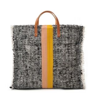 Clare V Summer trill simple tote black/white/punk/yellow
